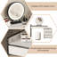 Meuble-lavabo moderne 41,34 po avec commode avec tabouret et miroir