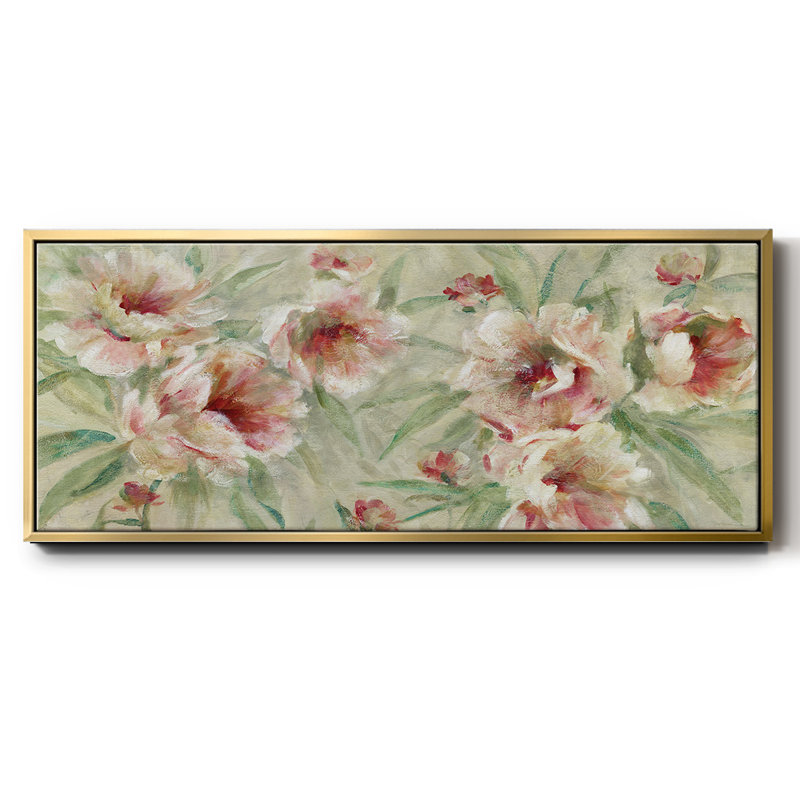 Pivoine plaisir - toile encadrée, H 20 po x l 50 po