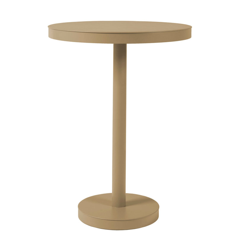 Barcino Round Dining Table, 43.31"H x 23.62"L x 23.62"W, Beige