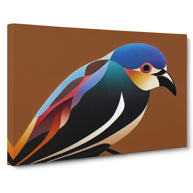 Engaging Abstract Bird - Wrapped Canvas Print, 50cm H x 76cm W x 3cm D