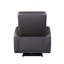 Fauteuil inclinable électrique brun en cuir fleur