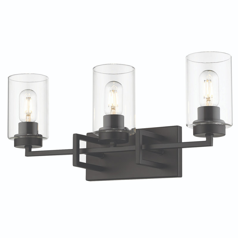 Éclairage pour meuble-lavabo à intensité variable Isiah, Noir mat