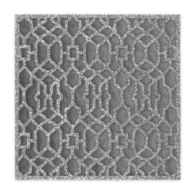 Napperon Sparkles Home | Motif de strass découpé au laser | Envers en velours | Carré 14 po x 14 po