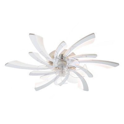 Ventilateur de plafond 30,7 po avec lumières, télécommande 3 températures de couleur, ventilateur à 6 vitesses