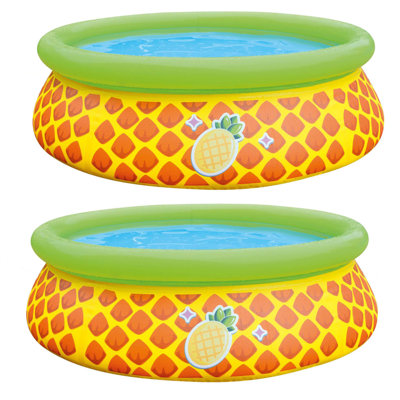 Plastic Round Inflatable Pool 10'' H x 12'' W x 12'' L