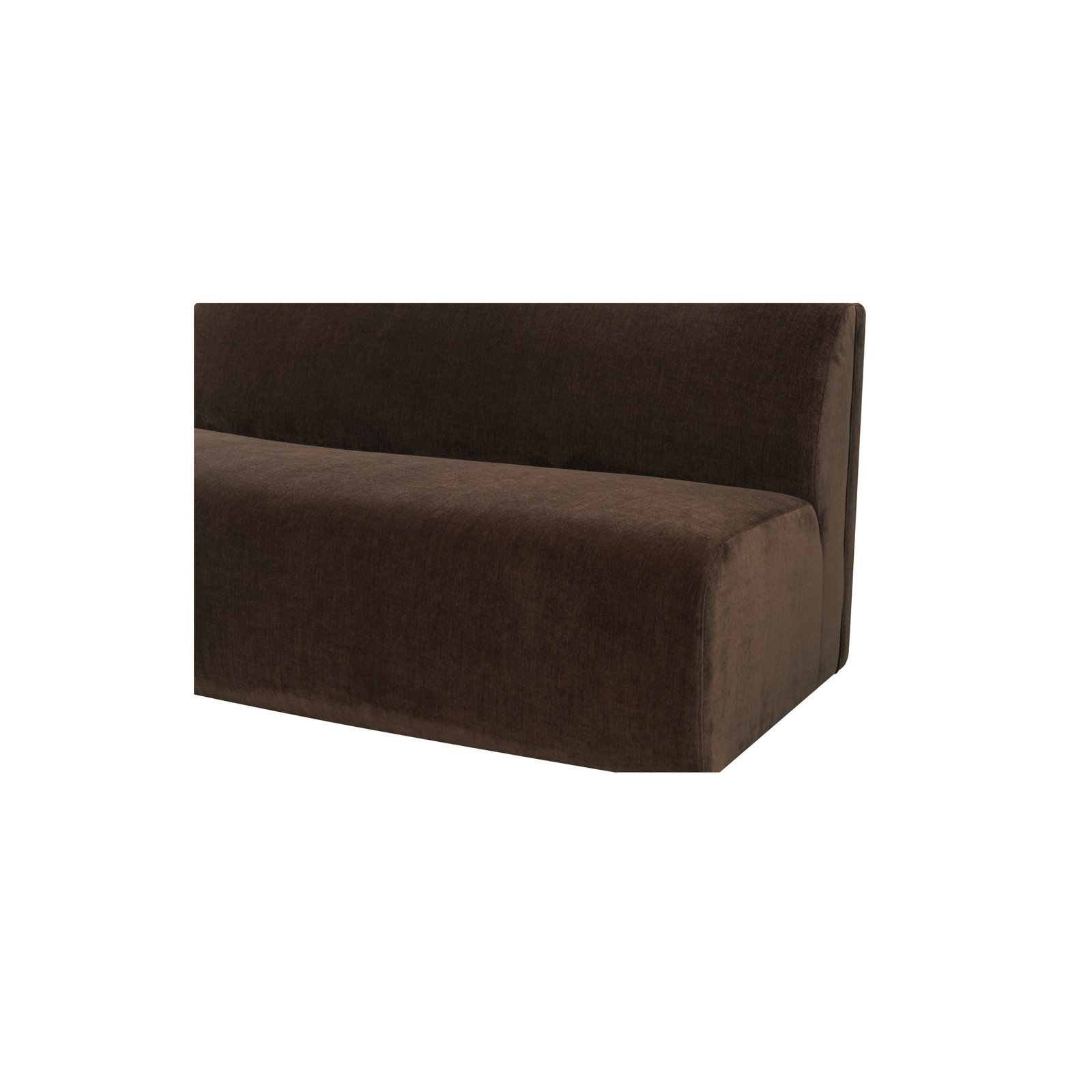 REMI 81" Convex Modular Sofa, Brown