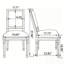 Ensemble de 2 chaises de salle à manger French Country, rembourrées avec dossier carré, tréfilées, découpables, démontables-351698250