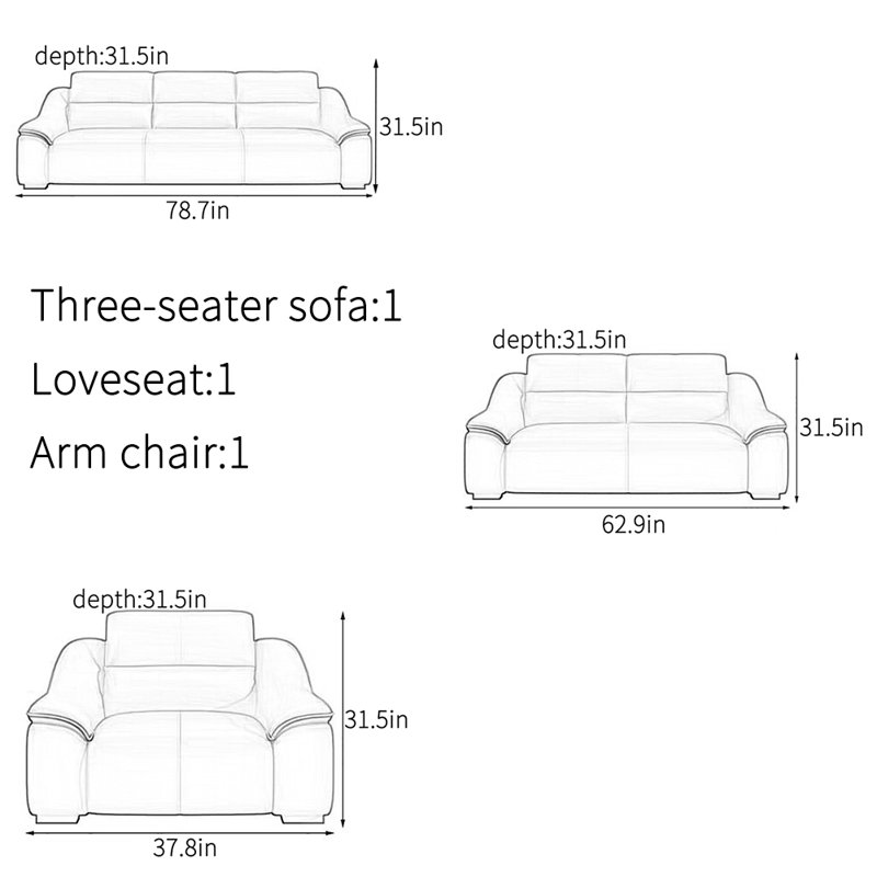 Simple elegant comfortable sofa set