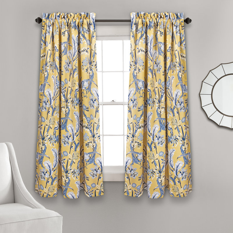 Dolores Room Darkening Pair, Yellow, 52''W x 63''L