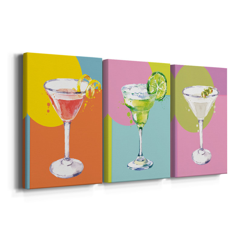 Cosmo  -Custom Wrapped Gallery Canvas - 3 Pieces, 27" H x 54" W