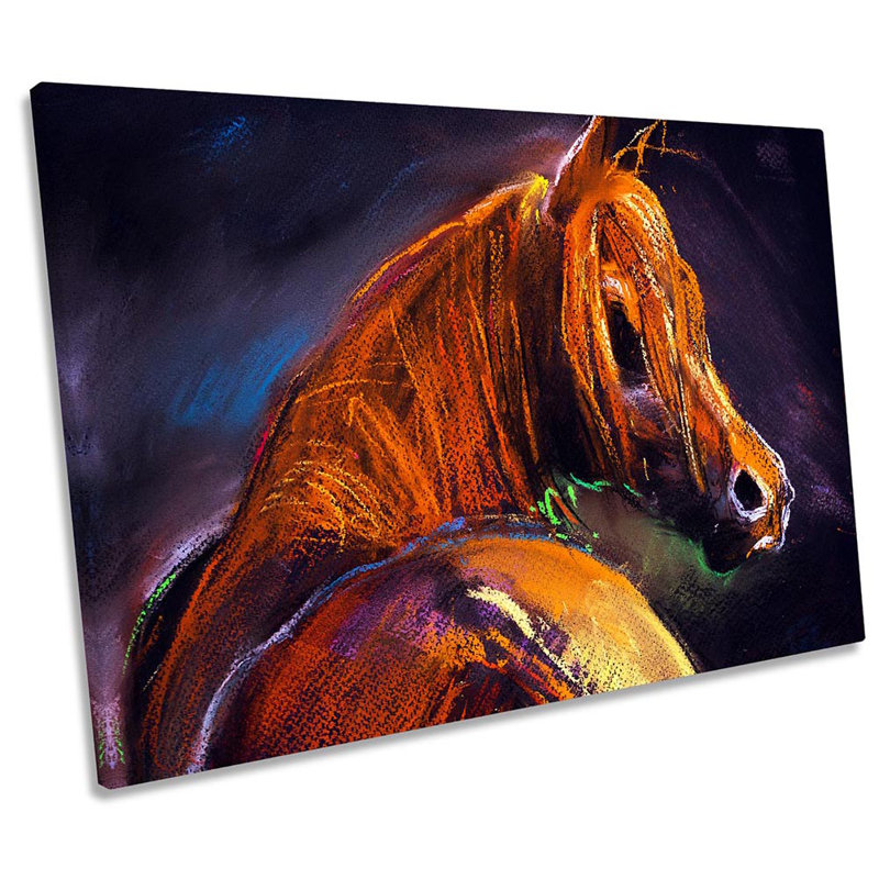 Horse Modern Repro - Wrapped Canvas Art Prints, 30.5cm H x 45.7cm W x 2cm D