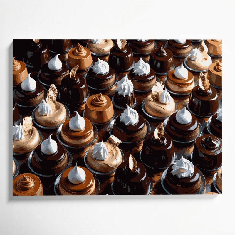 Art mural sur toile, "Desserts Mousse", H 11 po x l 14 po
