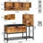 39" Coat Rack Shoe Bench Set With Flip Top Box And 2 Drawers,Yacchi Home Entryway Bench With Shoe Storage,7 In 1 Entryway Bench With Coat Rack, Storage Bench With 7 Coat Hooks& 2 Umbrella -Rustic Wood