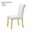 Chaise d'appoint de style contemporain 2 pièces avec dossier capitonné et dossier en acier inoxydable avec pieds en tréteaux or-1044968331-1044968340