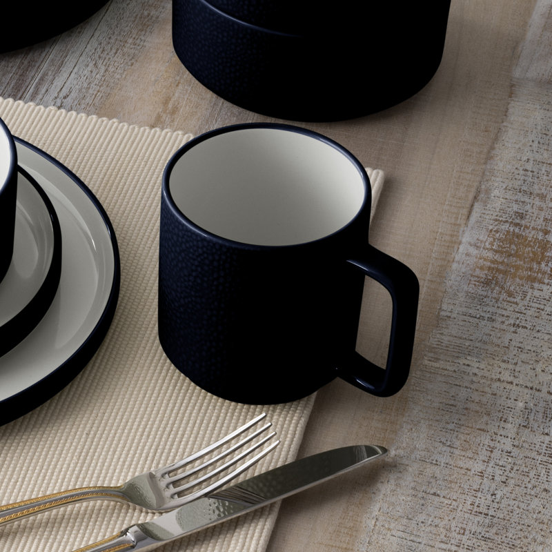 Noritake Colortex Stone 4-Piece Place Setting, Service for 1, Navy