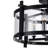 4-Light Black Flush Mount Ceiling Light - 18" Round Cage Fixture with Clear Glass, Candelabra Base, Modern & Rustic Lighting for Bedroom, Kitchen, Entryway