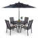 Alyah 4 - Person Metal Patio Dining Set with Square Table