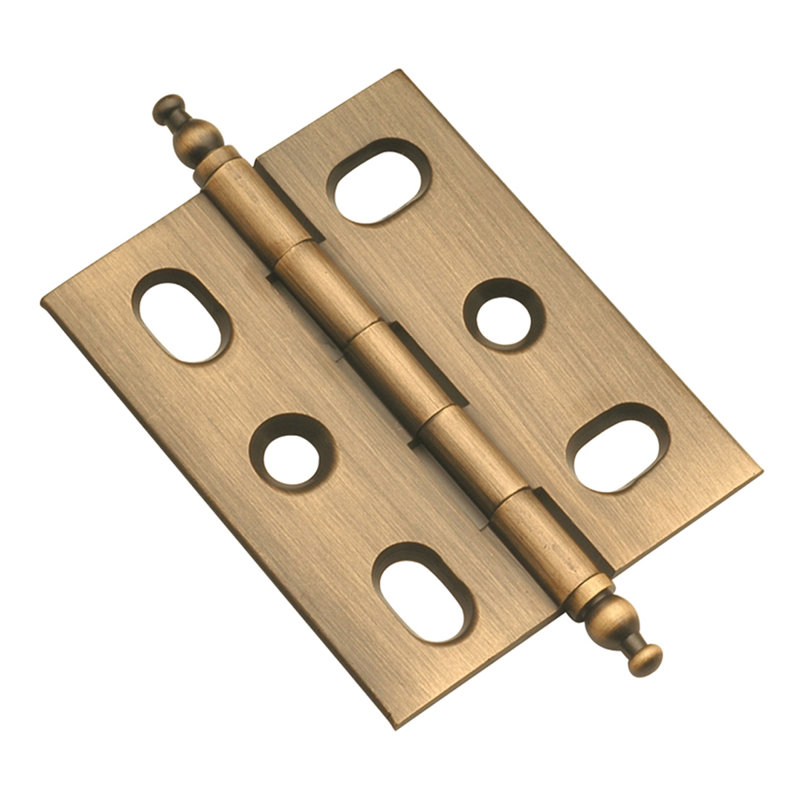 Charnières à mortaise encastrées / encastrées sans cadre - Laiton antique - charnières de porte d'armoire (ensemble de 2), 2