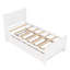 Lit plateforme simple avec lit gigogne et tiroirs, blanc