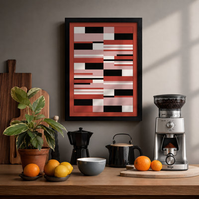 Rhythmic Geometry Geometric - Framed Print