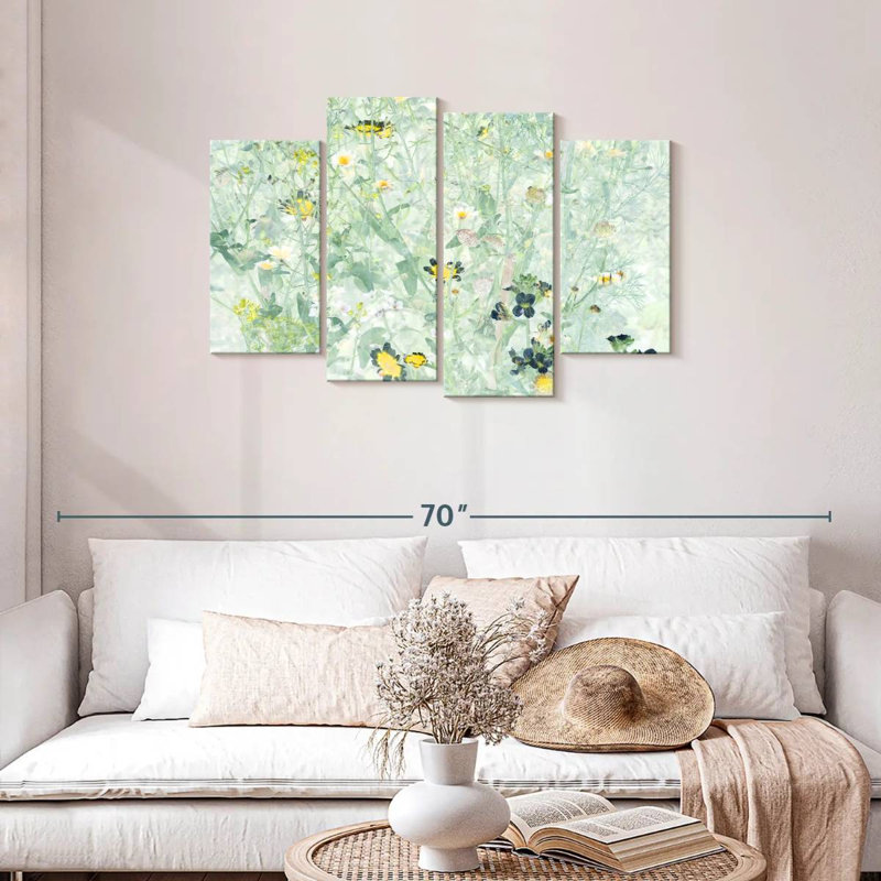 Harnek fleurs délicates II, H 27 po x l 43 po