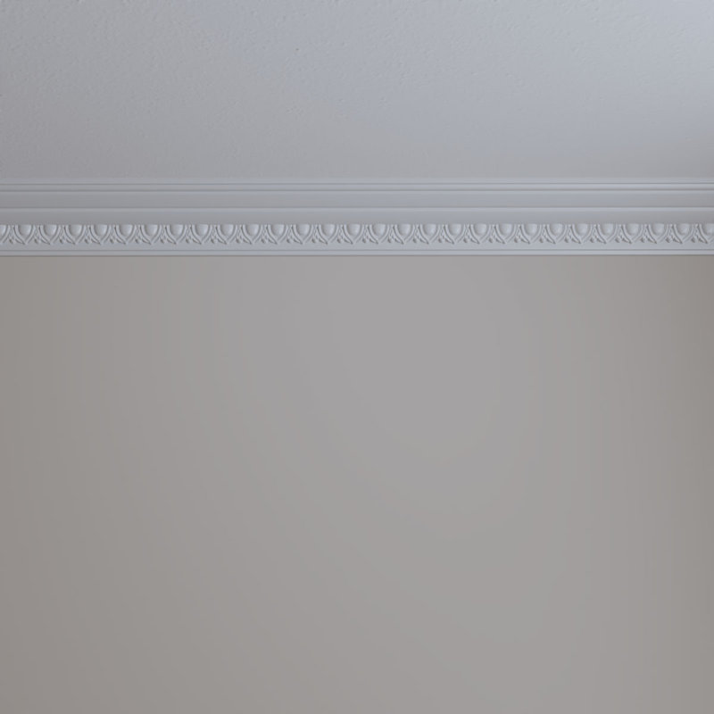 Primed White Polyurethane Egg and Dart Crown Moulding