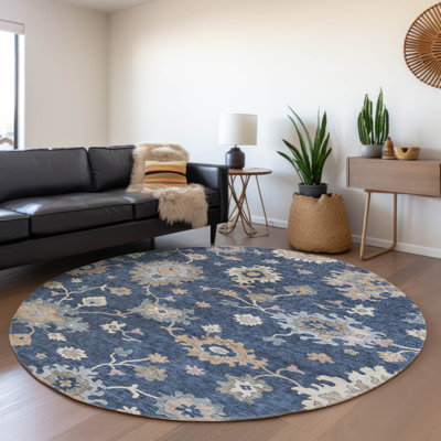 Tapis d'intérieur / extérieur bleu Talitha 
