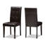Julissia 18.5'' H upholstered Tufted Parsons Chair dark brown, 37.99" H, 17.91" W and 20.47" D