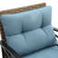 Ensemble de conversation modulaire basse pour patio 4 pièces, canapé d'angle avec coussin-1930472876