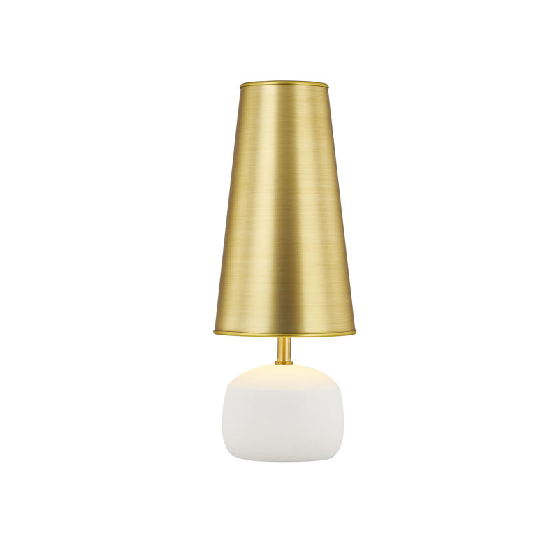 Lampe de table 21 po avec abat-jour en papier Geraldine, blanc