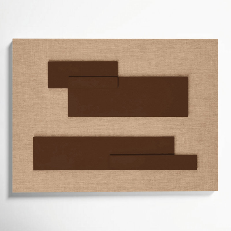 Minimalisme 61, art mural sur toile brune