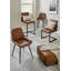 Mariners 52cm H Genuine Leather Upholstered Metal Upholstered Back Side Chair-449211476