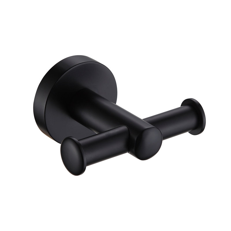 Abhainn Wall Mounted Robe Hook, Black