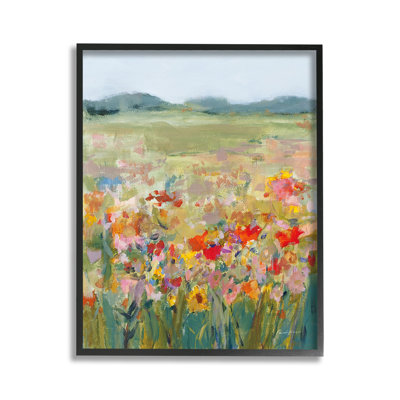 «Vivid Flower Meadow Floater Frame» par Pamela Munger sur