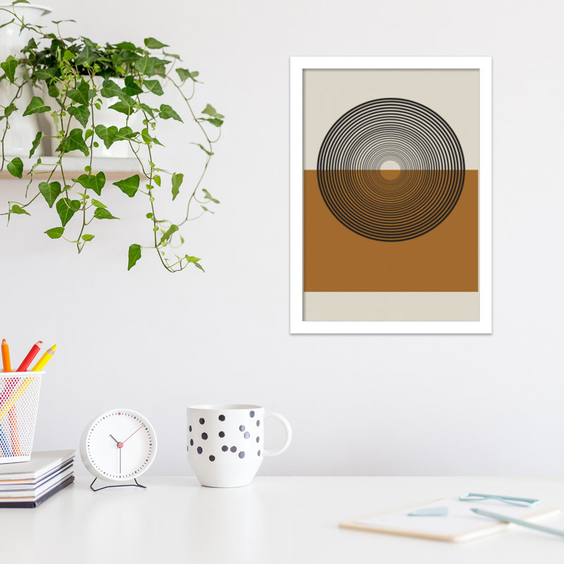 Retro Landscape by The Miuus Studio, Black, 17" H x 13" W x 1" D