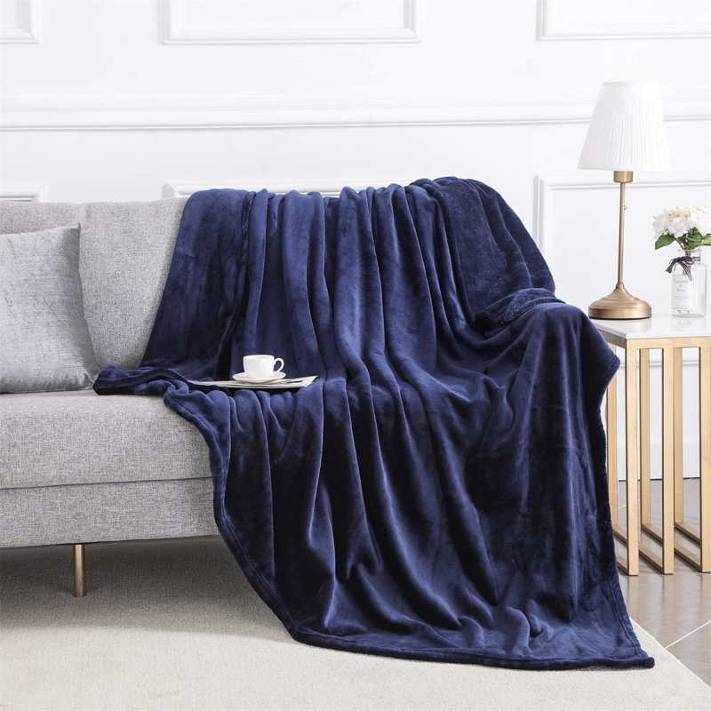 Climax Plain Weave / Muslin Heated Throw Blanket, European Double (140 x 200cm), Grey