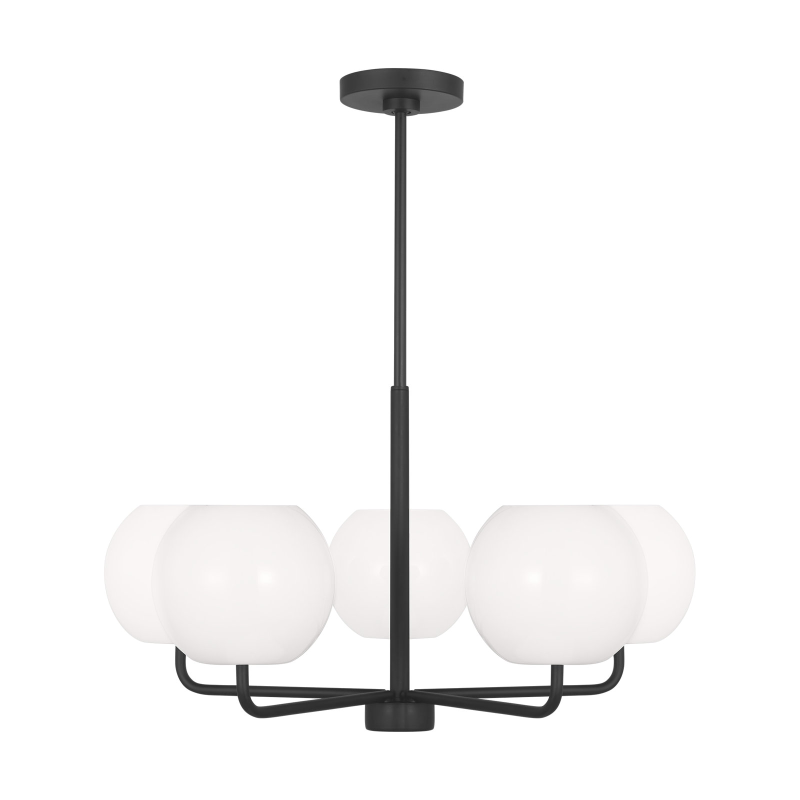 Jorund 5 - Light Metal Dimmable Shaded / Spider Chandelier, Yes, Midnight Black