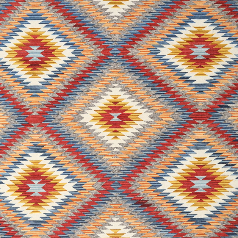 Tapis contemporain rouge / vert, Carré 4 pi