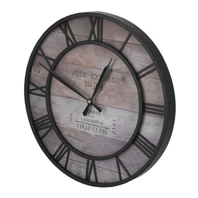 Horloge murale vintage en fer forgé, silencieuse (sans tic-tac), à suspendre dans le salon ou la chambre.