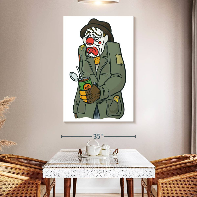 Leisha Hobo Clown, 51" H x 34" W