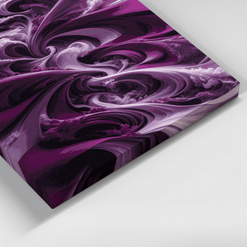 «Abstract Landscape 70», toile mauve, H 8 po x l 8 po
