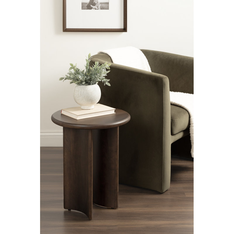 Living Room Round Side Table,  Brown