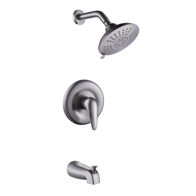 Système de douche encastré à une poignée et deux fonctions avec valve brute