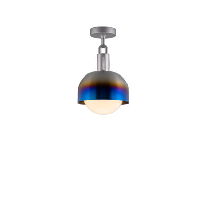 Linear Knurl Semi Flush Mount