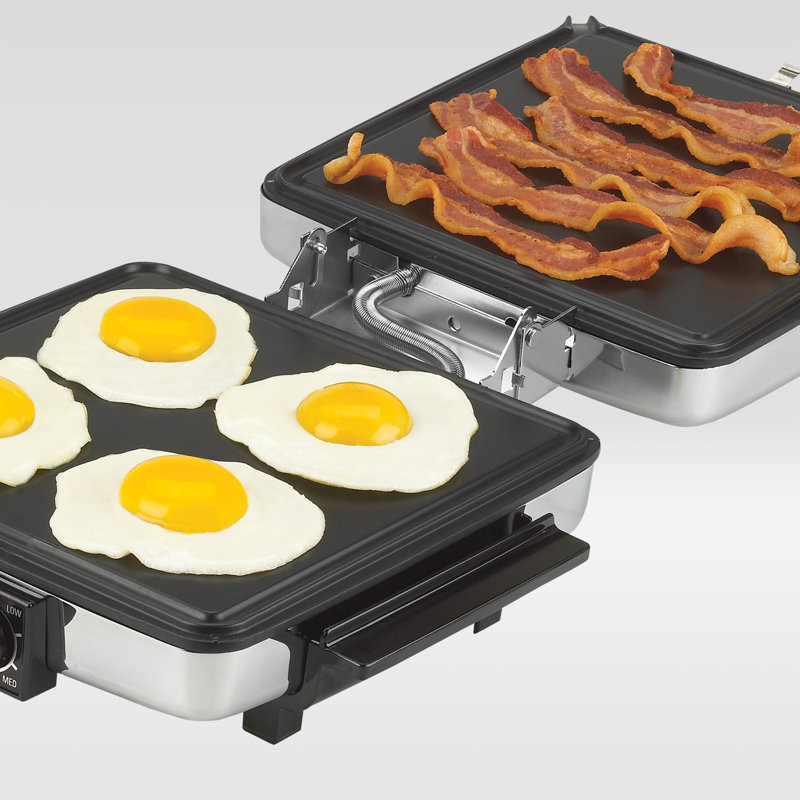 BLACK+DECKER 3-in-1 Grill, Griddle & Waffle Maker with Reversible Nonstick Plates and Adjustable Temperature Control