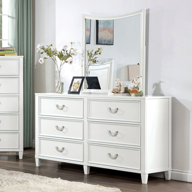 Commode 6 tiroirs avec miroir Macfairlan