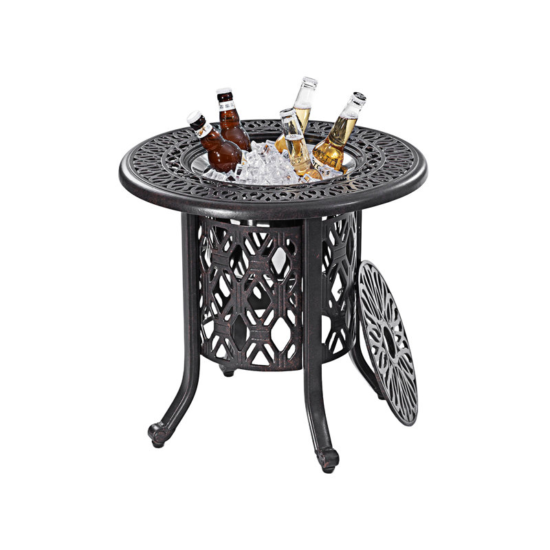 Side Table With Removable Ice Bucket