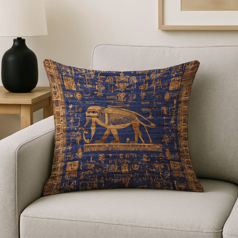 Coussin décoratif intérieur et extérieur Modern, Animaux mauves 12, Carré 18 po
