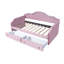 Lit de jour simple tapissier avec DEL et 2 tiroirs, rose-756701099-756701100