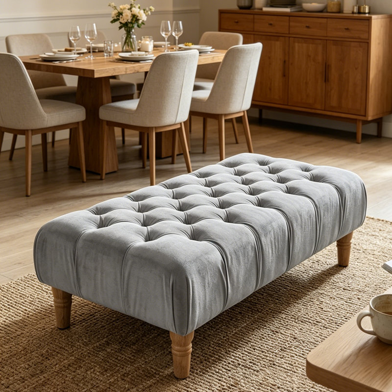 Velvet Upholstered Bench